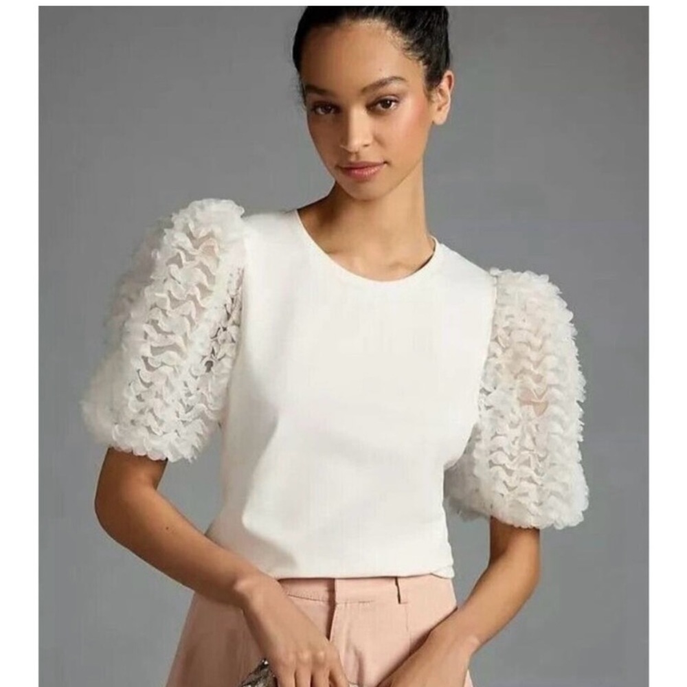 Chic White Puff Sleeve Blouse